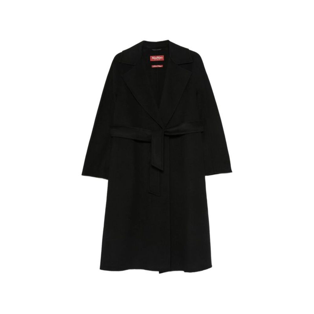 Max Mara Studio Black Coats - Single Breasted Coats Women
